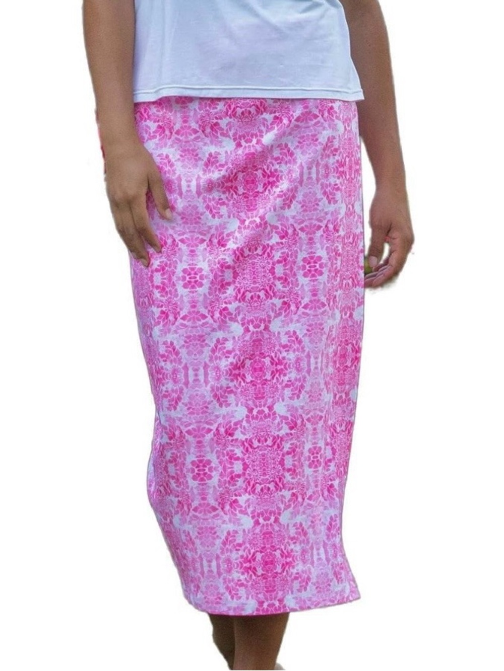 RIPSKIRT Hawaii The Original Wrap Skirt
in Bali Pink Length 4 sz XXL